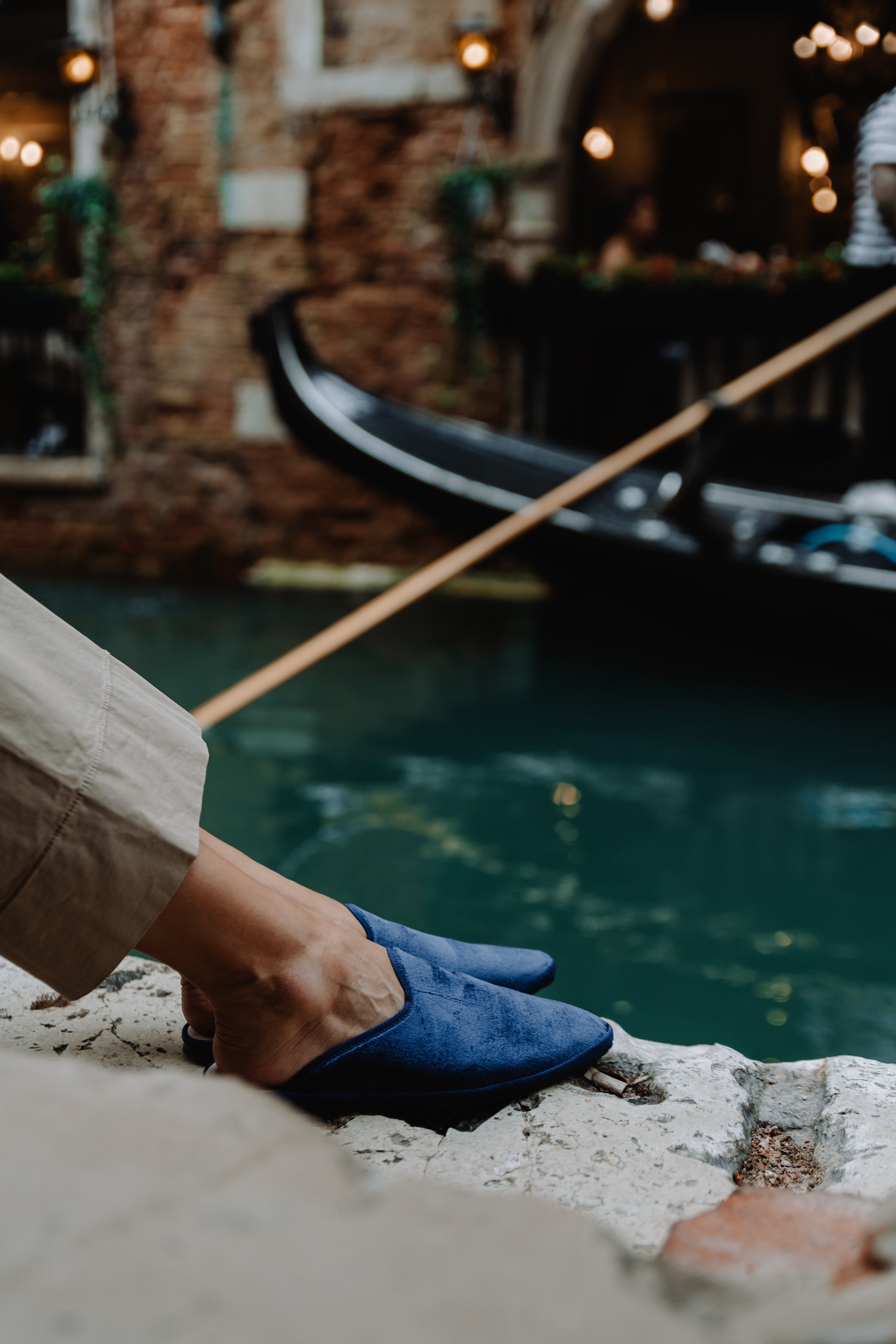 Venetian Mules, Alternate, color, Murano  Blue