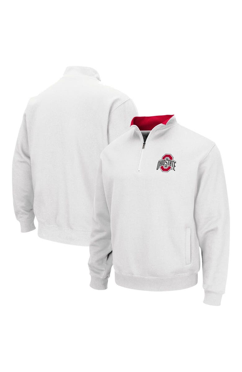 COLOSSEUM Men's Colosseum White Ohio State Buckeyes Tortugas Team Logo Quarter-Zip Jacket, Main, color, White