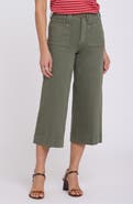NYDJ Brigitte Patch Pocket High Waist Wide Leg Capri Jeans