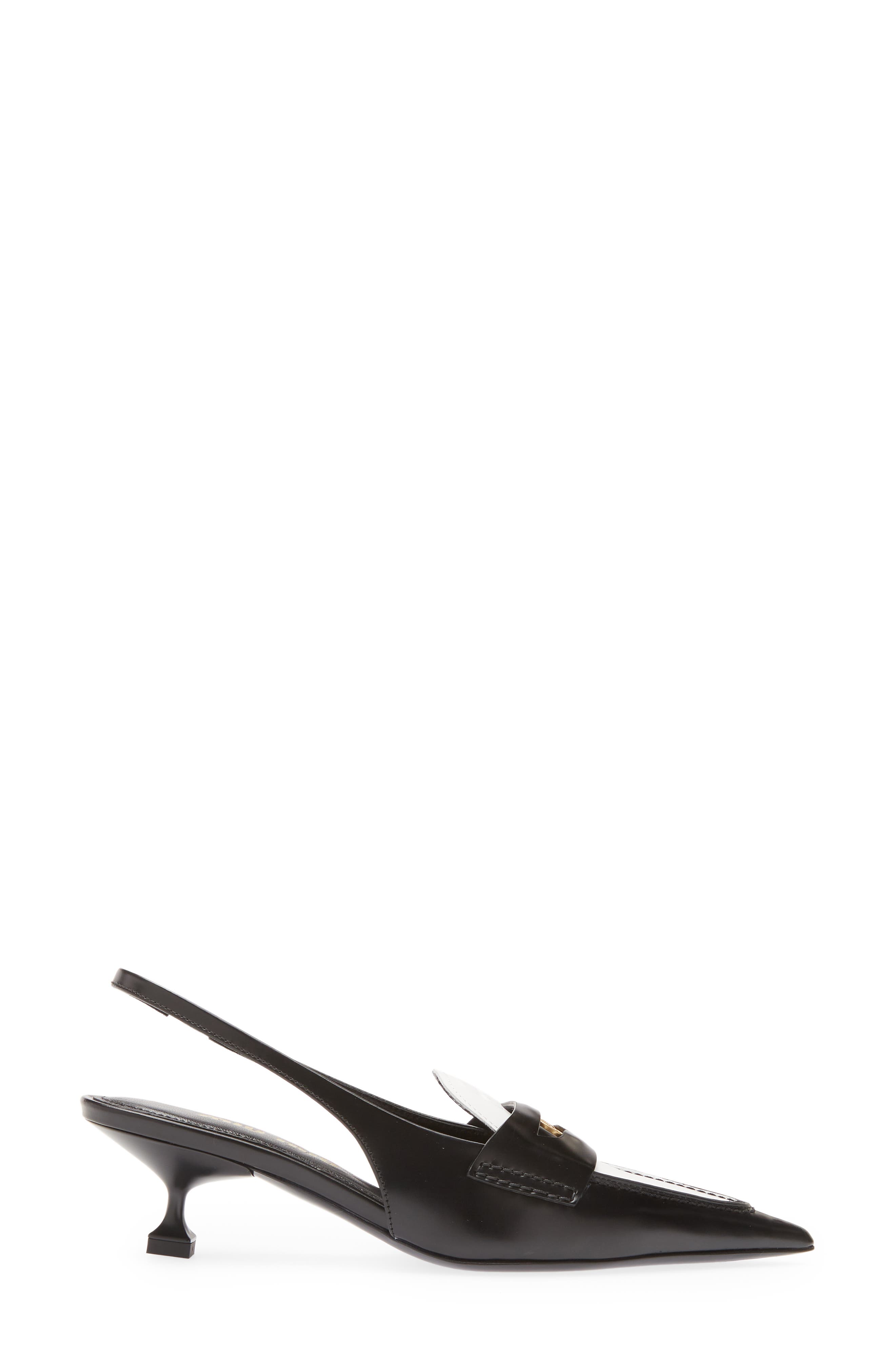 Miu Miu Kitten Heel Slingback Loafer, Alternate, color, 