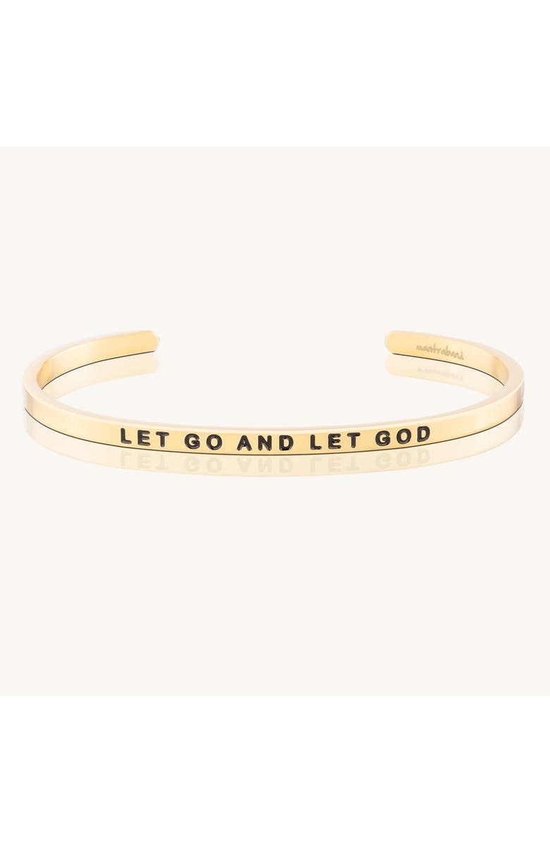 Mantra Let Go And Let God bracelet, Main, color, Yellow Gold