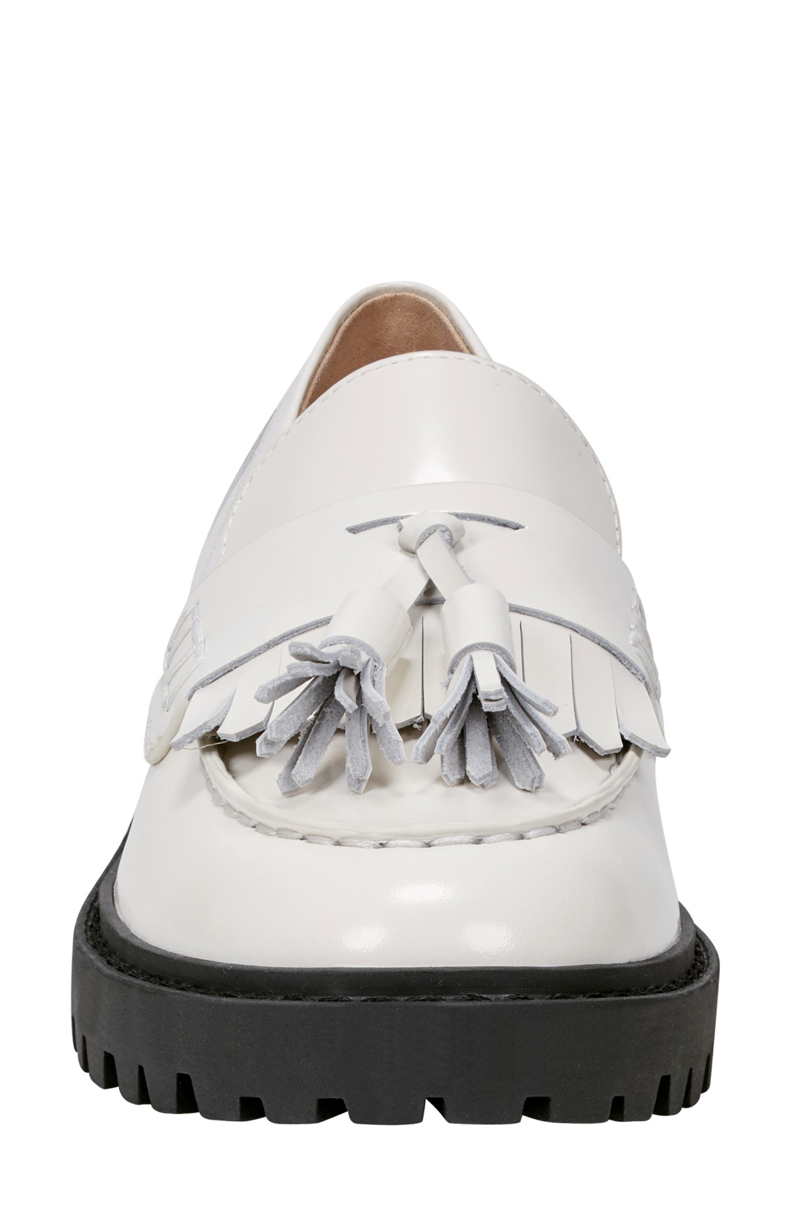 Marc Fisher LTD Ozzie Kiltie Lug Loafer, Alternate, color, Ivory