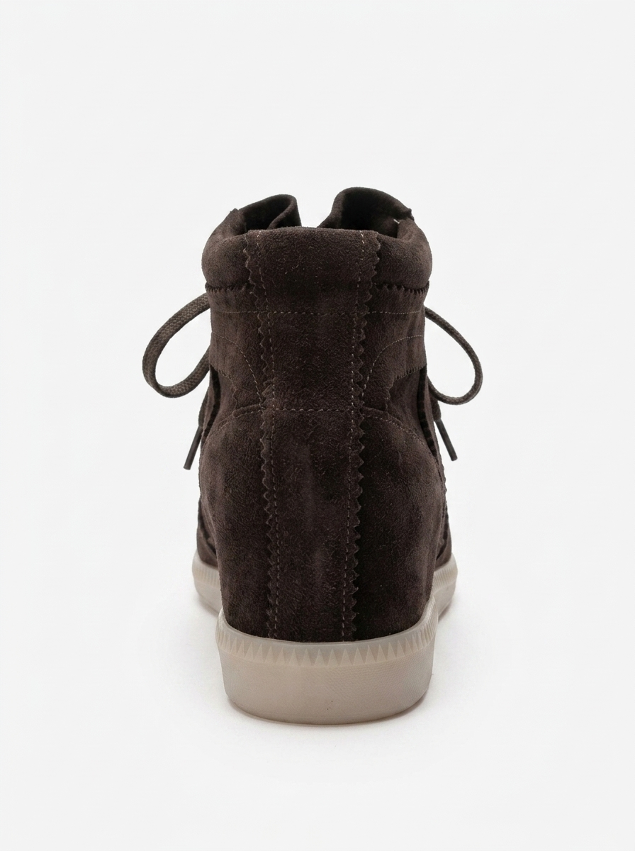 Oleta Leather Lace Up Sneaker Boot, Alternate, color, Brown Suede