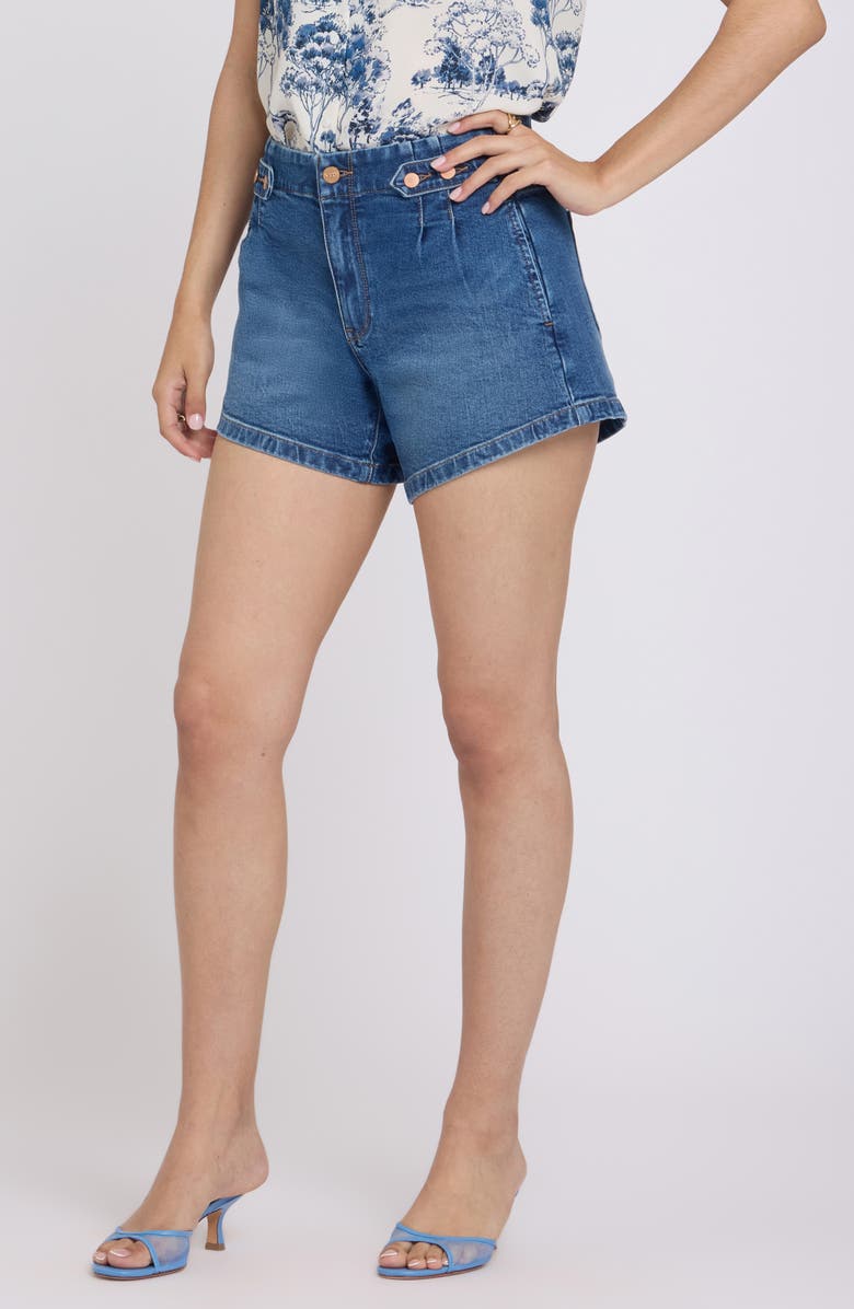 NYDJ Seline Button Tab Denim Shorts, Alternate, color, 