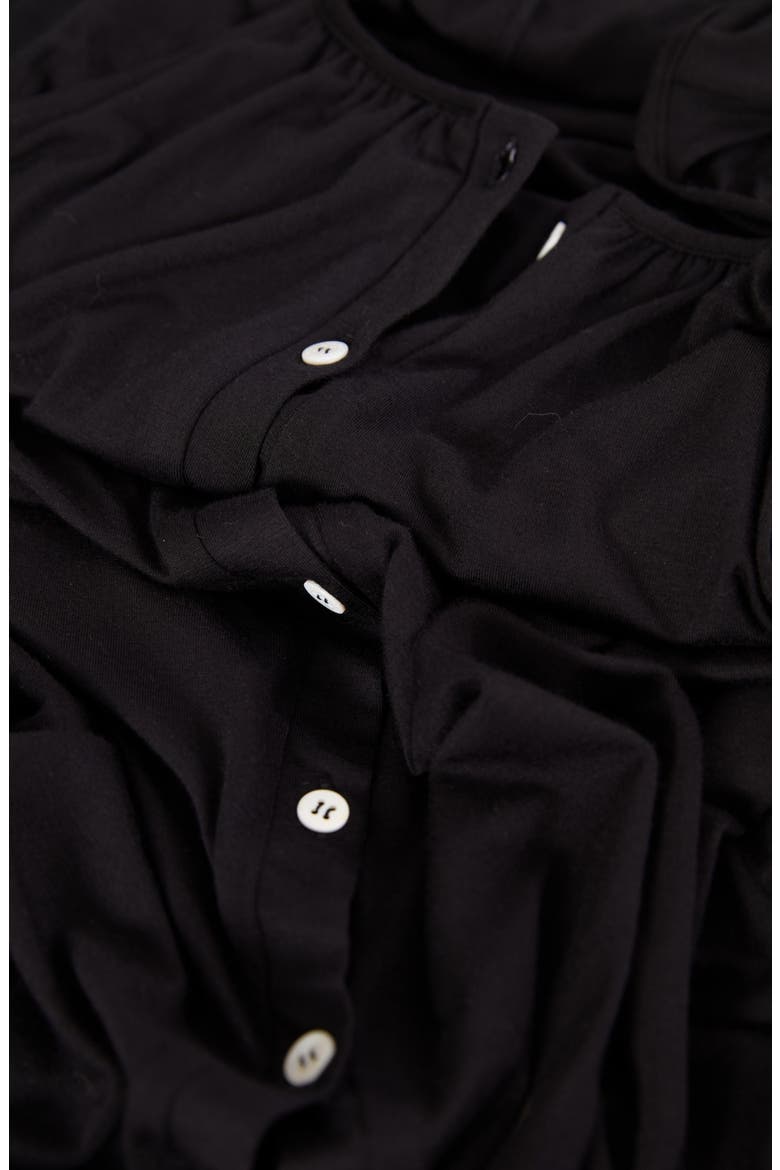 Louna Maternity and Nursing Nightdress, Alternate, color, BLACK