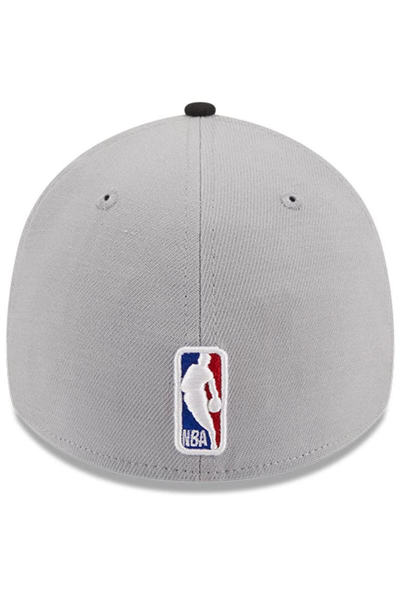 Men's New Era Gray/Black Brooklyn Nets Tip-Off Two-Tone 39THIRTY Flex Hat, Alternate, color, Gray