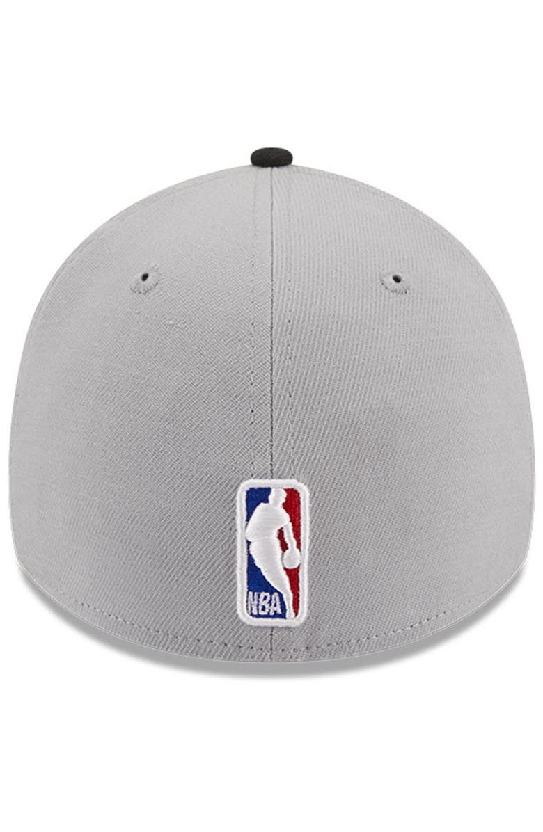 New Era Men's New Era Gray/Black Brooklyn Nets Tip-Off Two-Tone 39THIRTY Flex Hat, Alternate, color, 