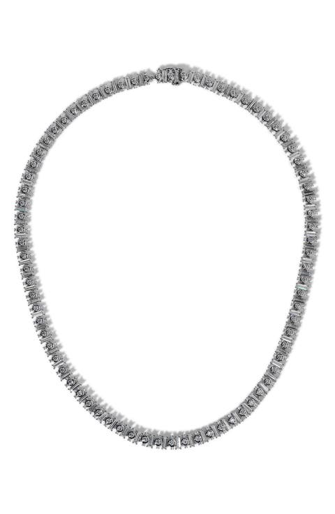 Cubic Zirconia Baguette Collar Necklace
