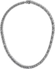 Nadri Cubic Zirconia Baguette Collar Necklace