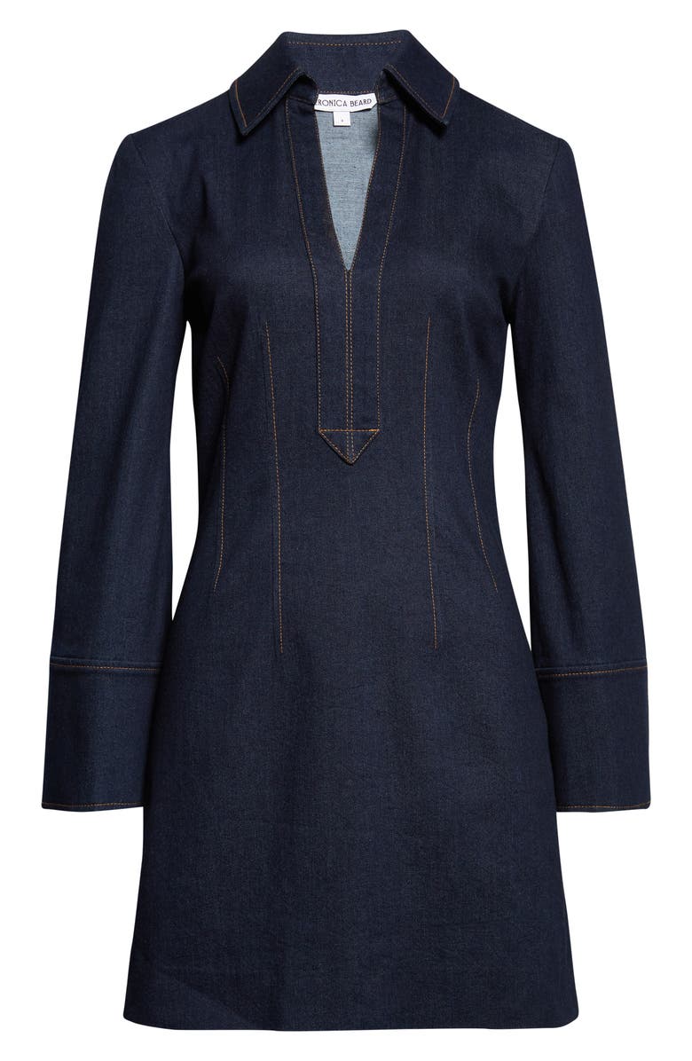 Veronica Beard Raymond Denim Shirtdress, Alternate, color, Midnight Wash
