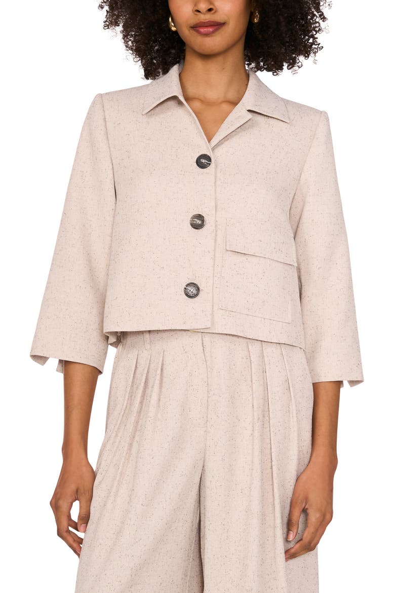 Tweed Crop Jacket, Alternate, color, NEW IVORY