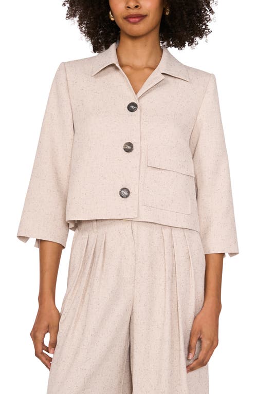 Shop Vince Camuto Tweed Crop Jacket In New Ivory