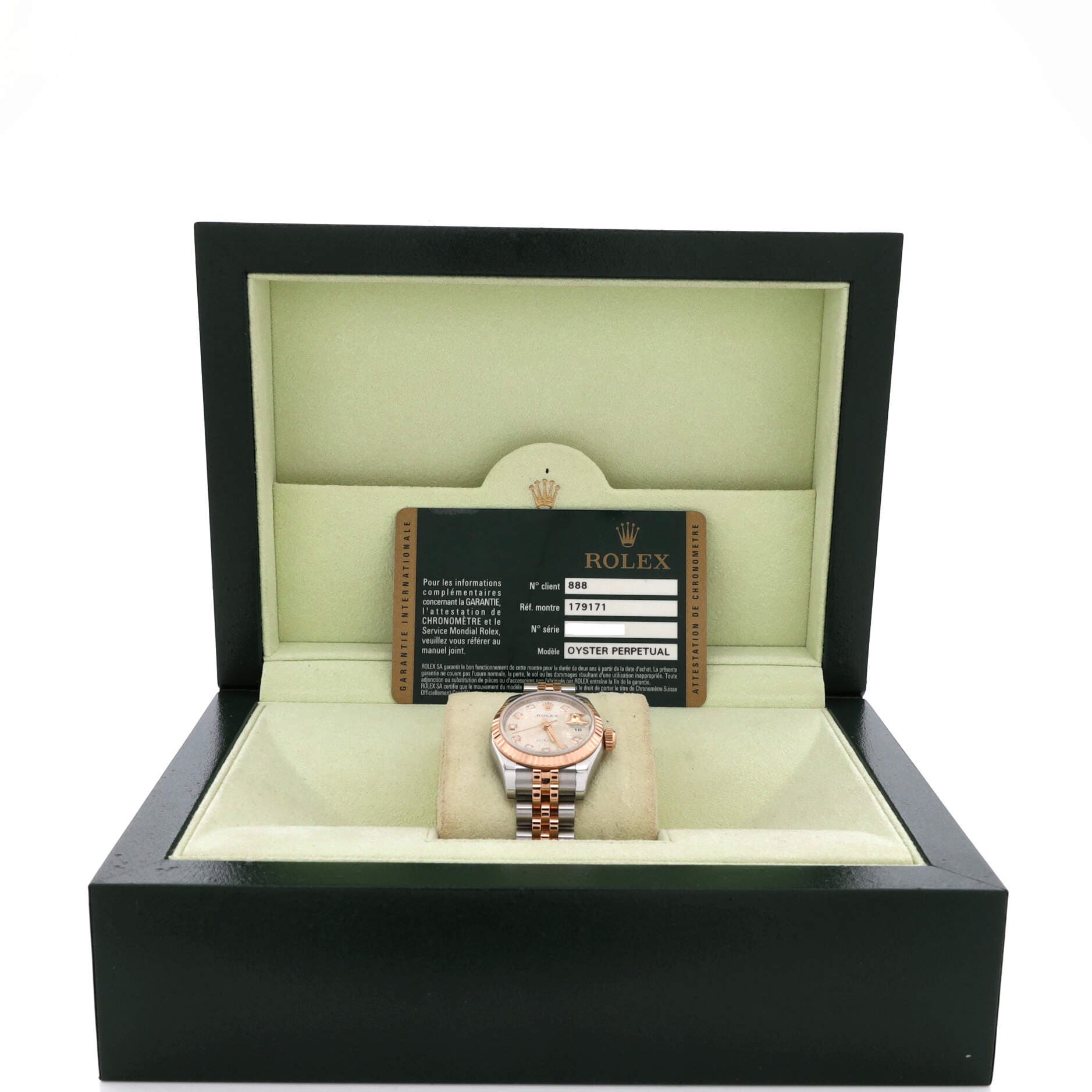 Oyster Perpetual Datejust Automatic Watch Stainless Steel and Rose Gold with Diamond Markers 26, Alternate, color, Metallic Gold