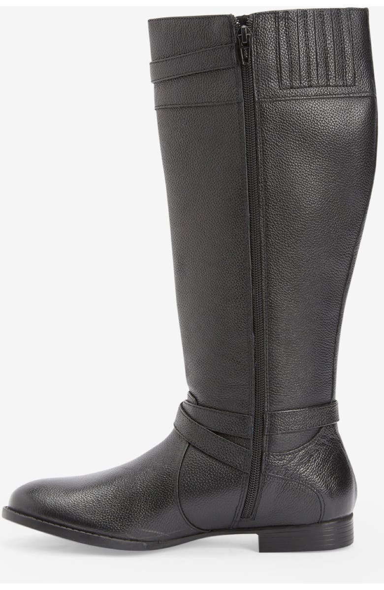 Comfortview The Janis Tall Regular Calf Leather Boot, Alternate, color, Black
