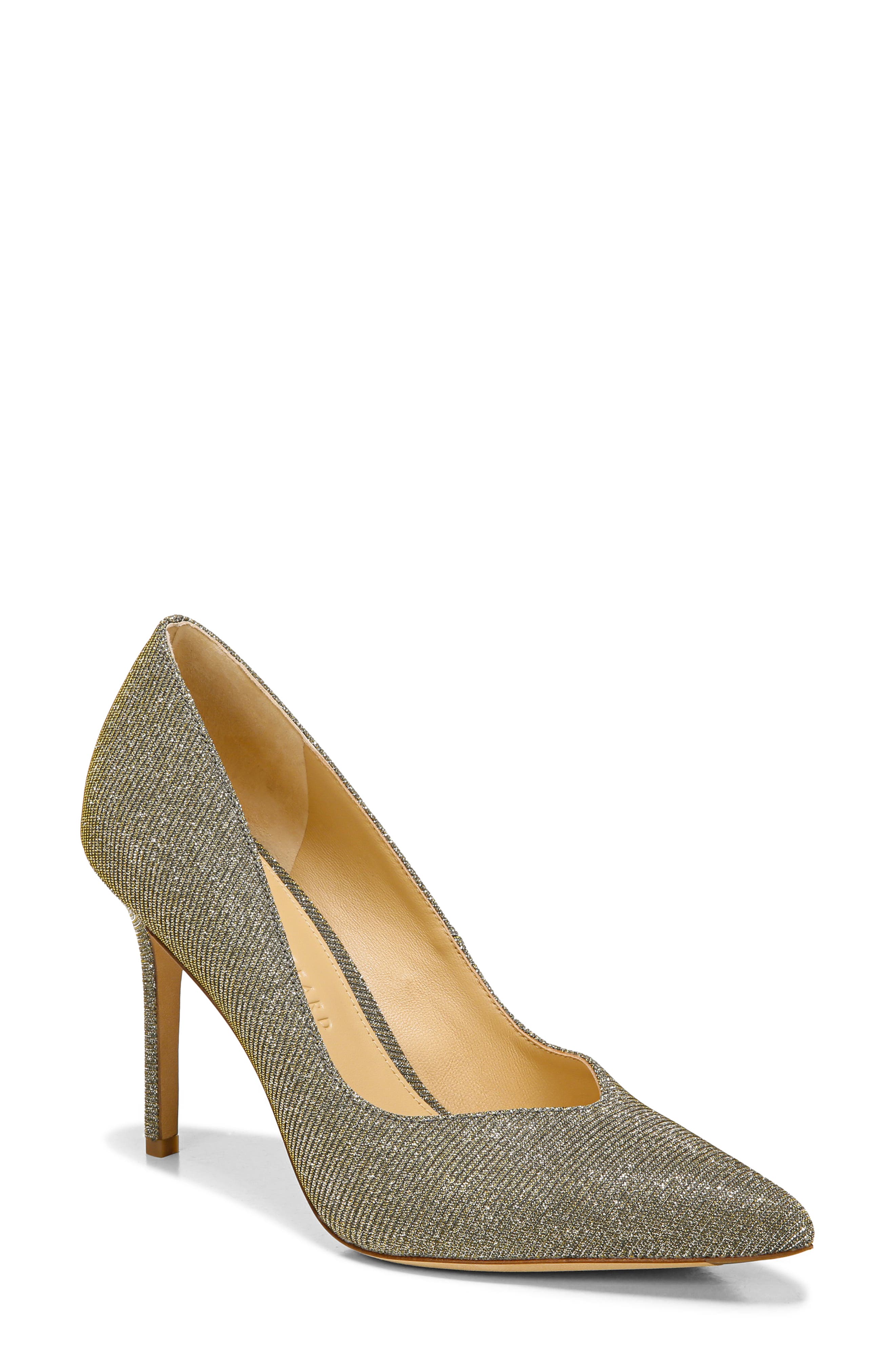 Nathalia Pointed Toe Pump, Main, color, SILVER/ GOLD