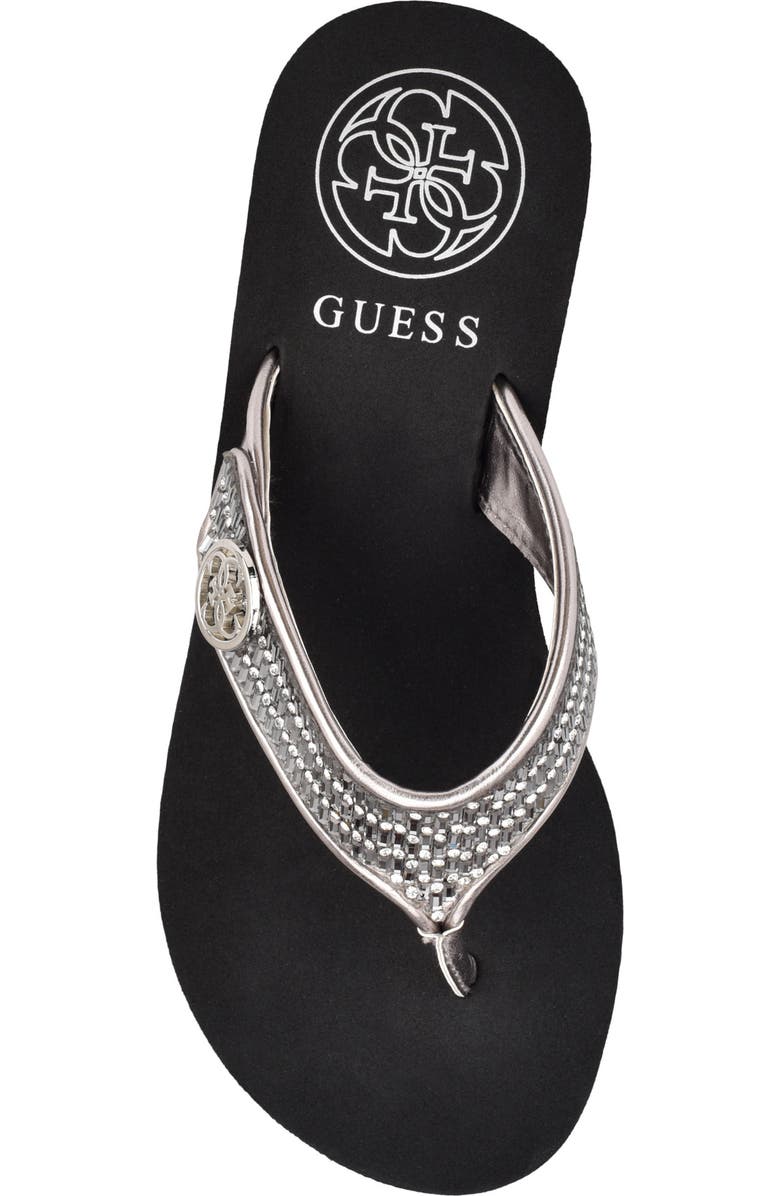 GUESS Sarraly Eva Platform Flip Flop, Alternate, color, Pewter