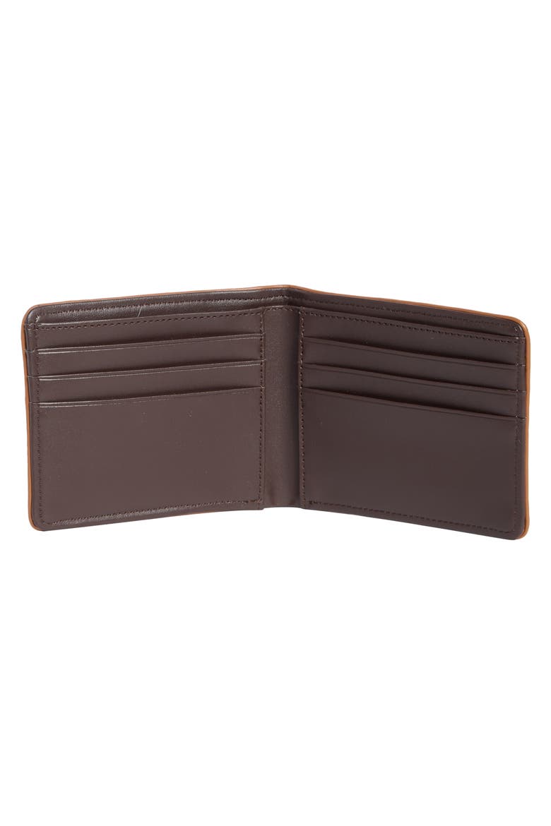 Suntan Edge Leather Bifold Wallet, Alternate, color, BROWN