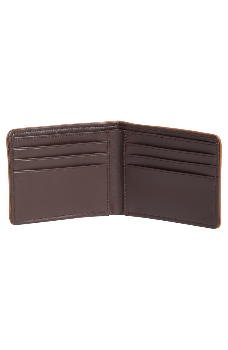 Original Penguin Suntan Edge Leather Bifold Wallet, Alternate, color, Brown