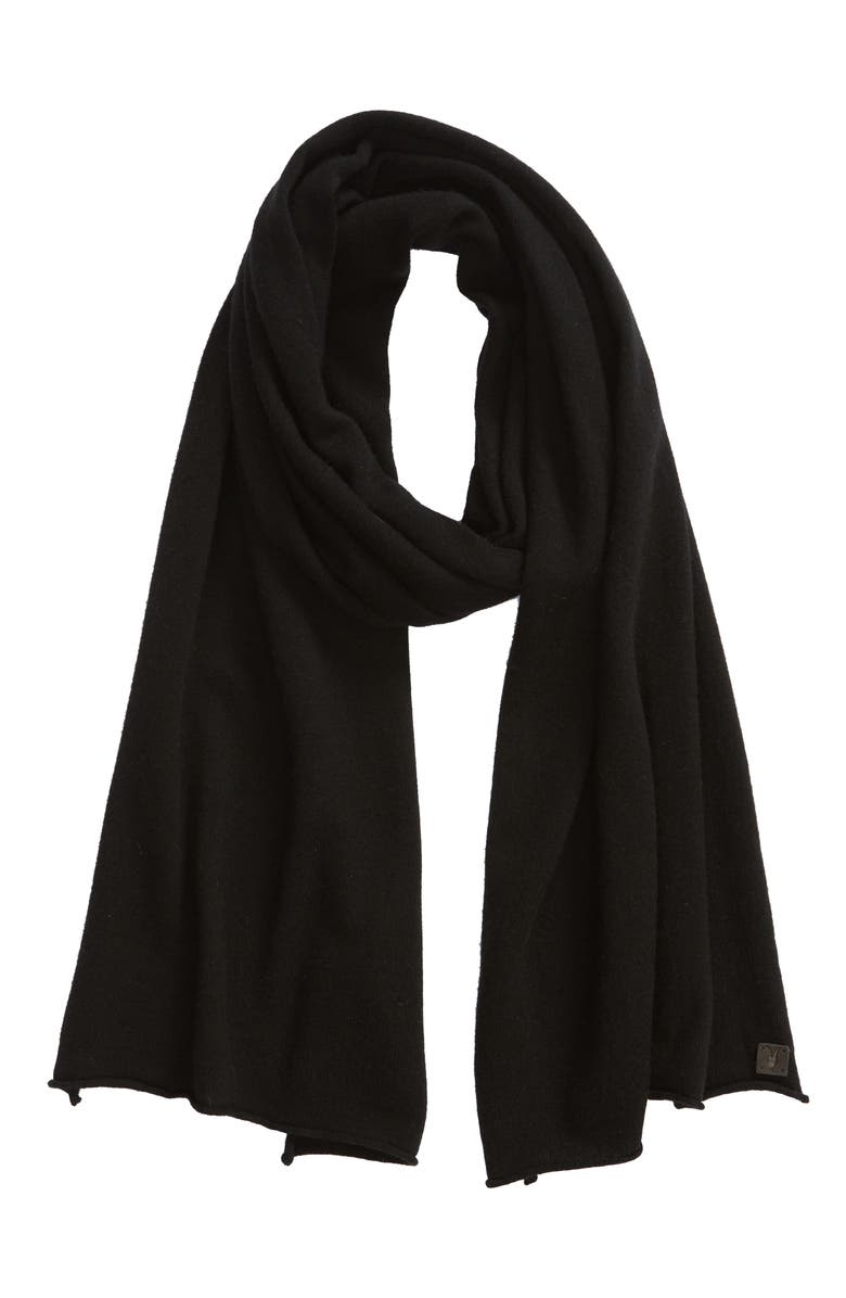 AllSaints Rolled Ends Wool & Cashmere Scarf, Alternate, color, 