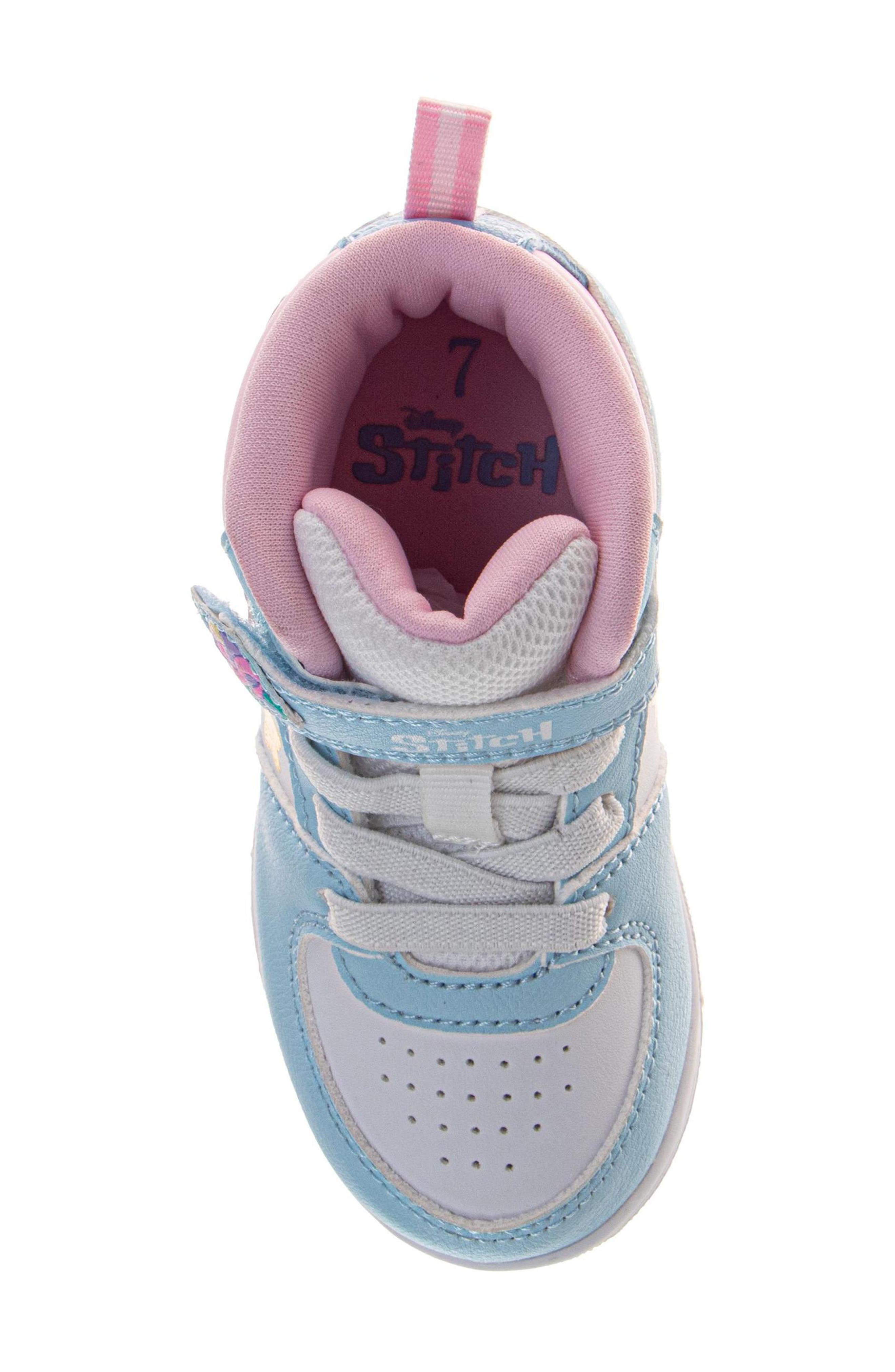 Kids' x Disney Lilo & Stitch Light-Up Sneaker, Alternate, color, BLUE WHITE