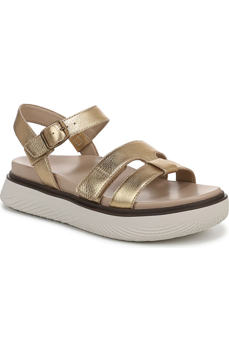 Vionic Solana Metallic Platform Sandal, Main, color, Gold