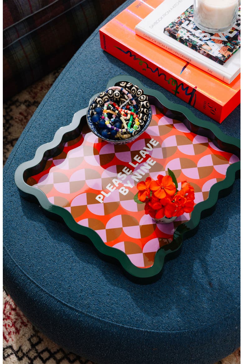 Leave by Nine Lacquer Tray, Alternate, color, Leave by Nine