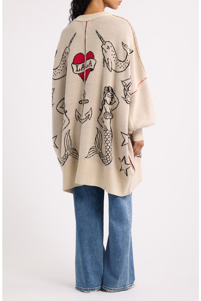Tattoo Shop Oversized Sweater, Alternate, color, TATTOO