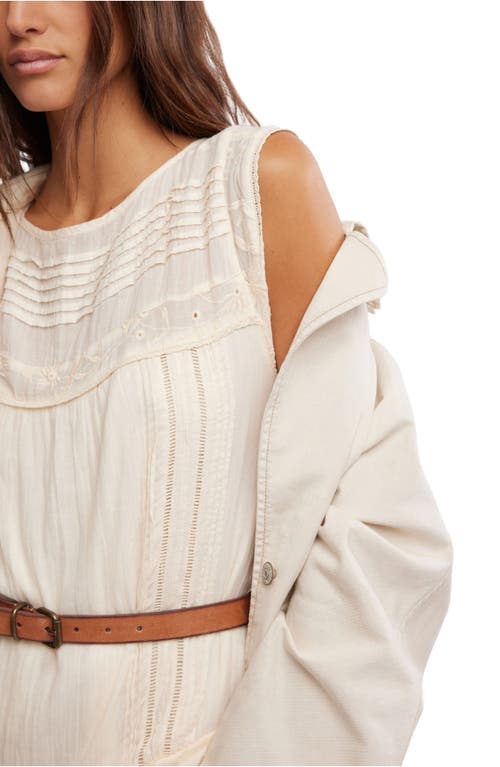 Shop Free People Meadow's Edge Cotton Maxi Dress In Tea