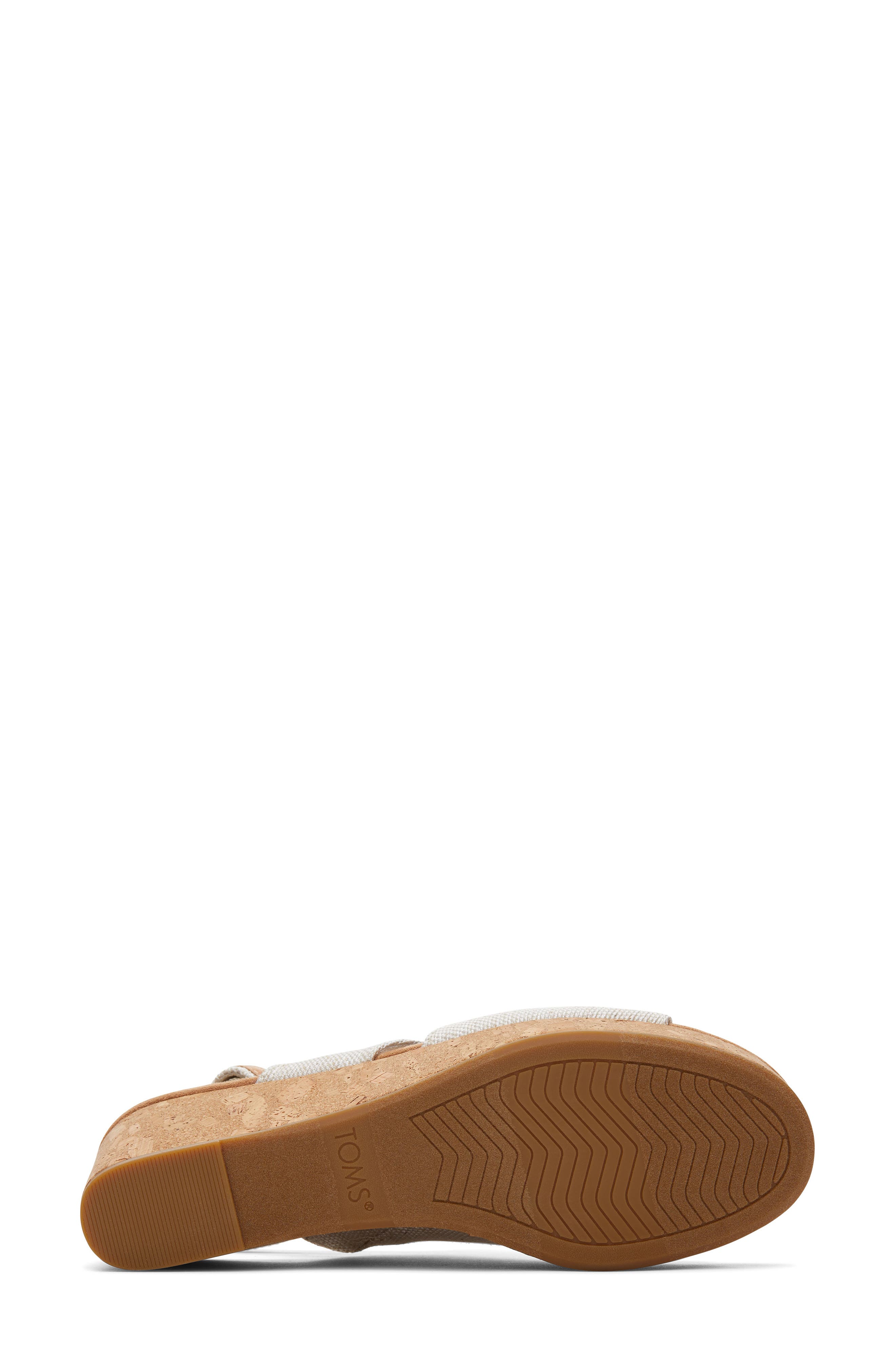 TOMS Claudine Platform Wedge Sandal, Alternate, color, Natural