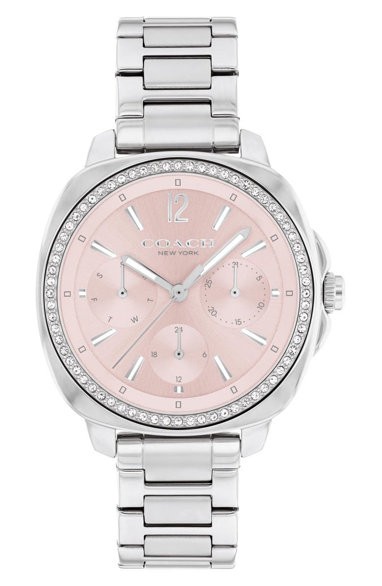 COACH Kitt Bracelet Watch, 34mm, Main, color, Blush