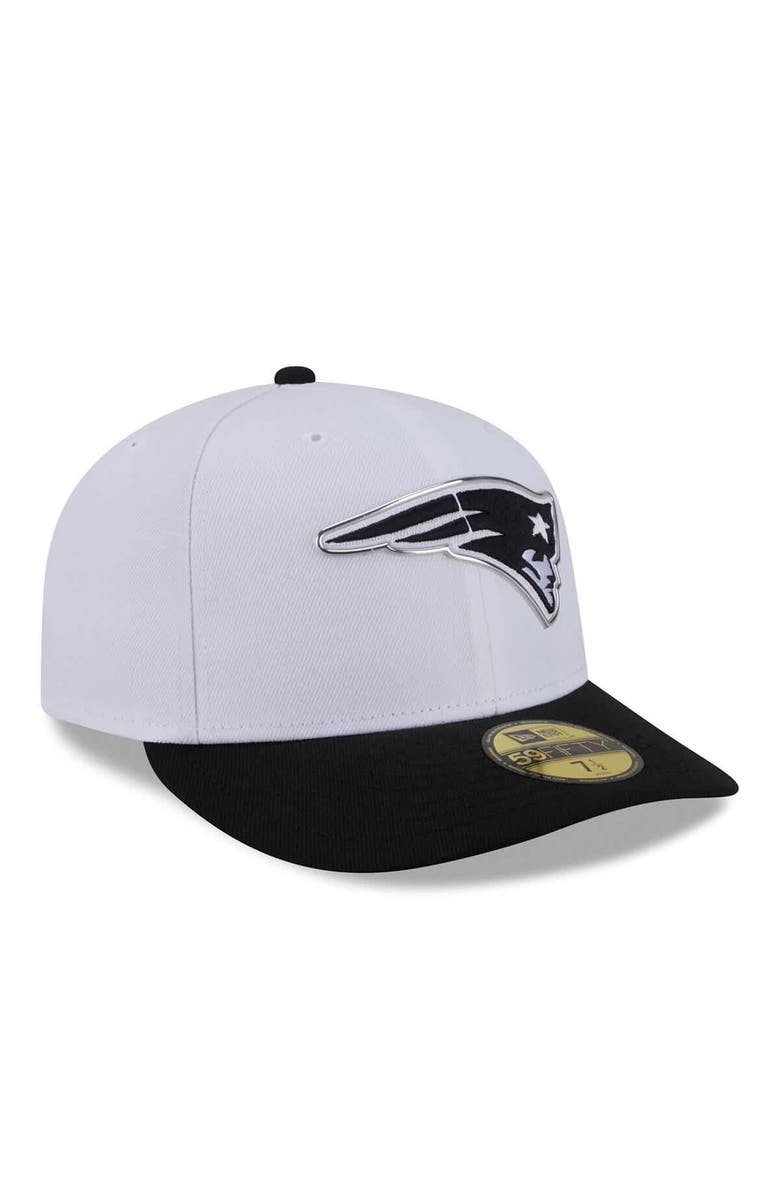 New Era Men's New Era  White/Black New England Patriots 2026 NFL Draft Pre-Curved 59FIFTY Fitted Hat, Alternate, color, White