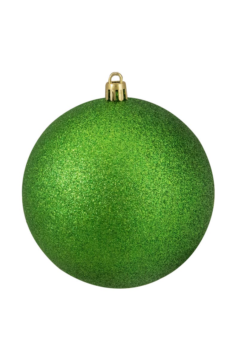 Northlight Shatterproof 4-Finish Christmas Ball Ornaments - 4" (100mm) - Christmas Green - 12ct, Alternate, color, Green