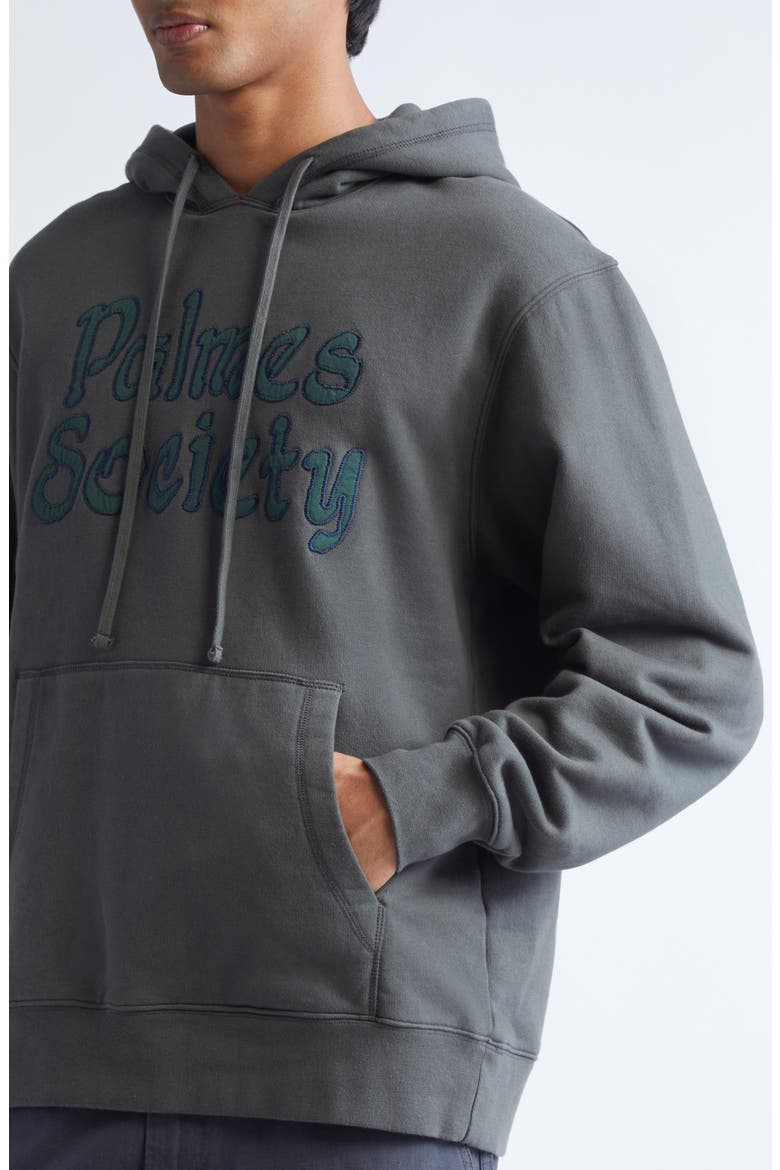 Society Logo Appliqué Hoodie, Alternate, color, CHARCOAL