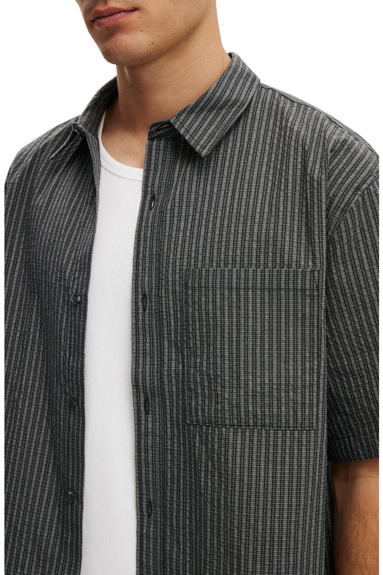 Men's Darcy Short Sleeve Shirt, Alternate, color, Black Mini Check