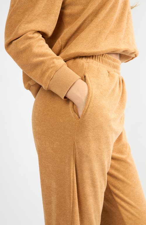 Viens Avec Moi Terry Lounge Pants In Brown
