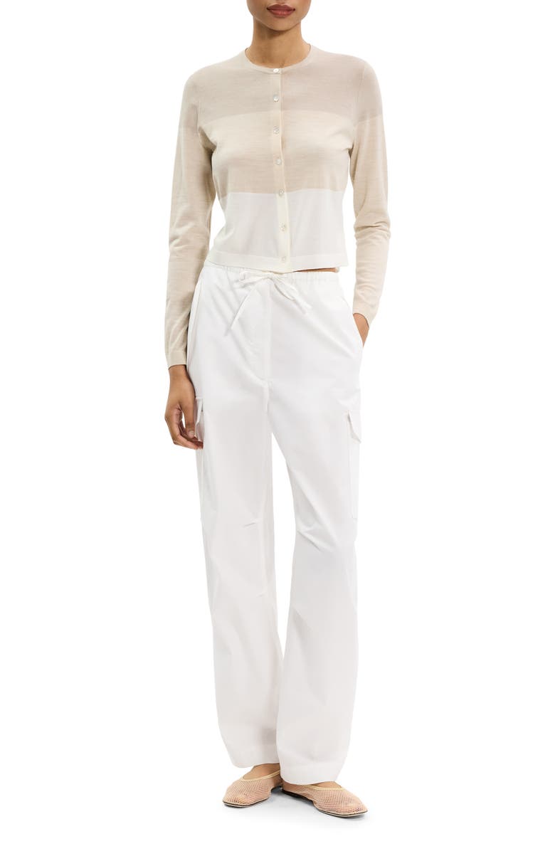 Theory Colorblock Merino Wool Cardigan, Alternate, color, 