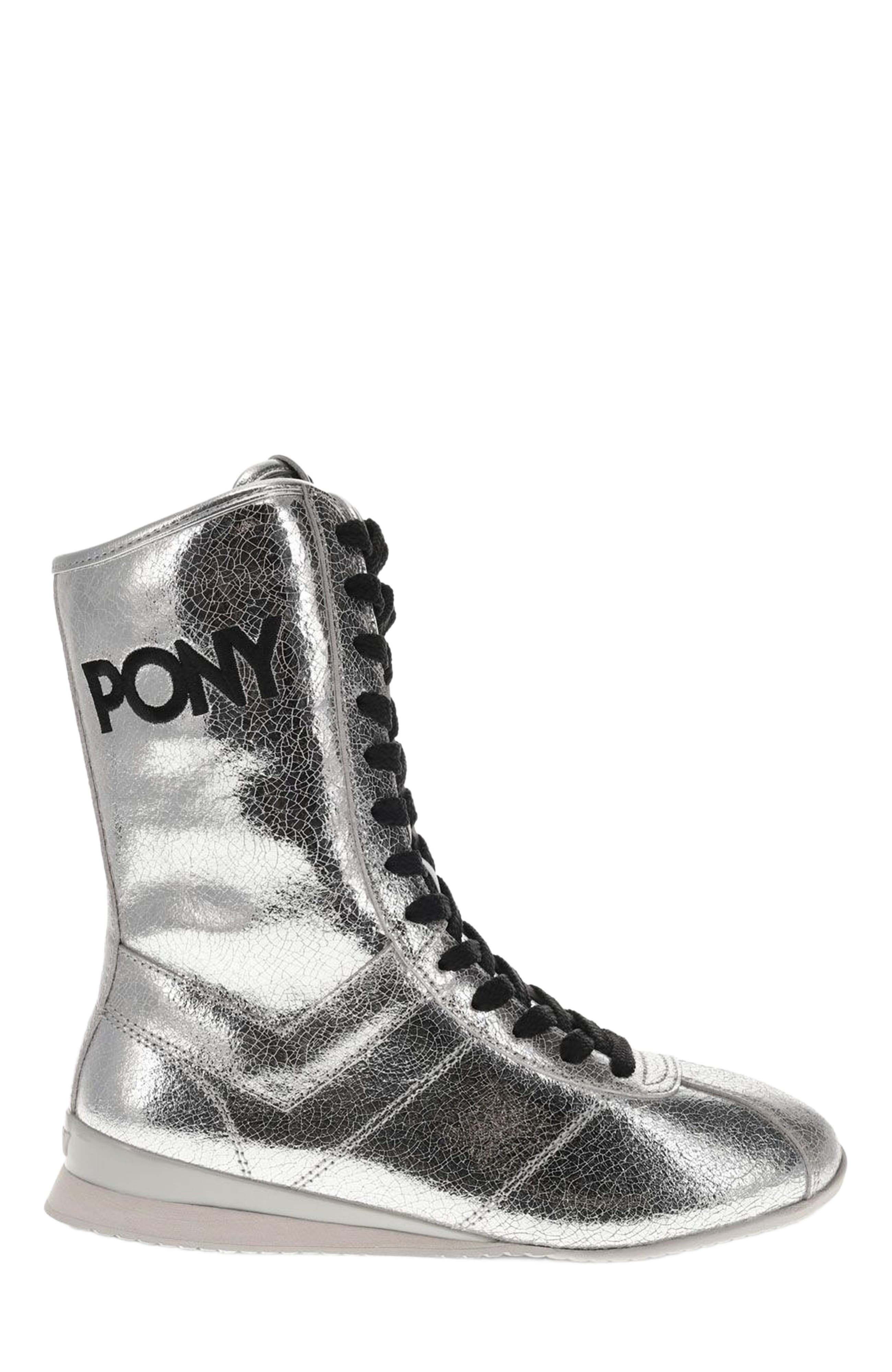 PONY KO-80 High Vintage Metallic Sneakers, Alternate, color, 