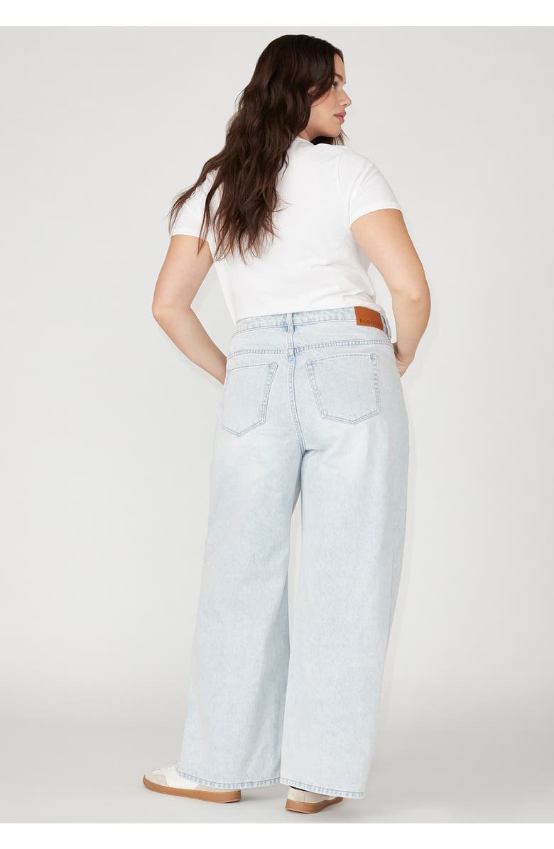 ELOQUII The Yvette Rigid Wide Leg Jean, Alternate, color, Light Wash