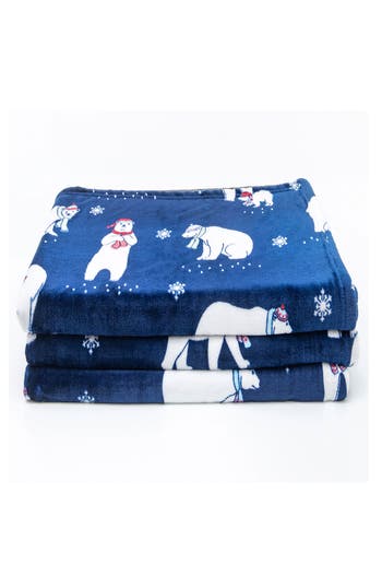 Woven & Weft Polar Bear Velvet Blanket