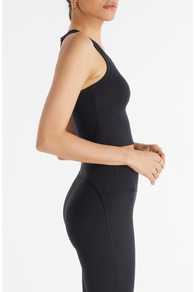 Performance Rib Crop Tank, Alternate, color, BLACK