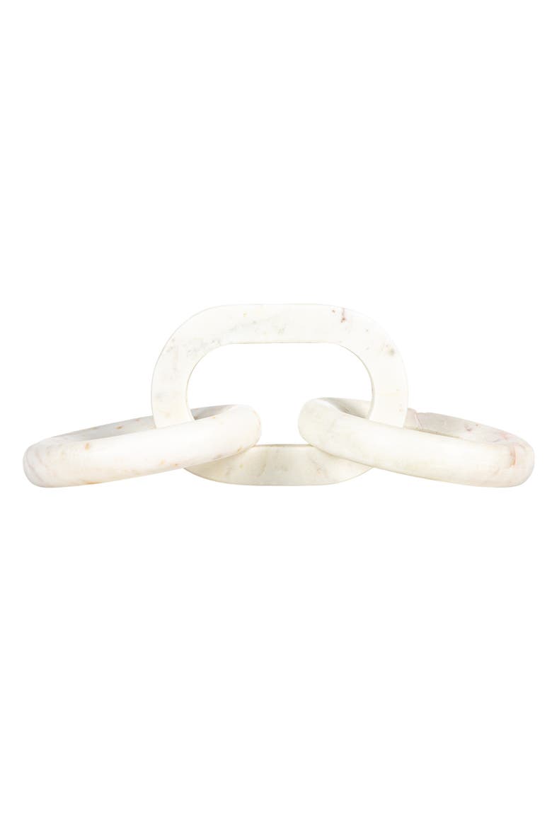 Marble Chain Décor, White, Alternate, color, White