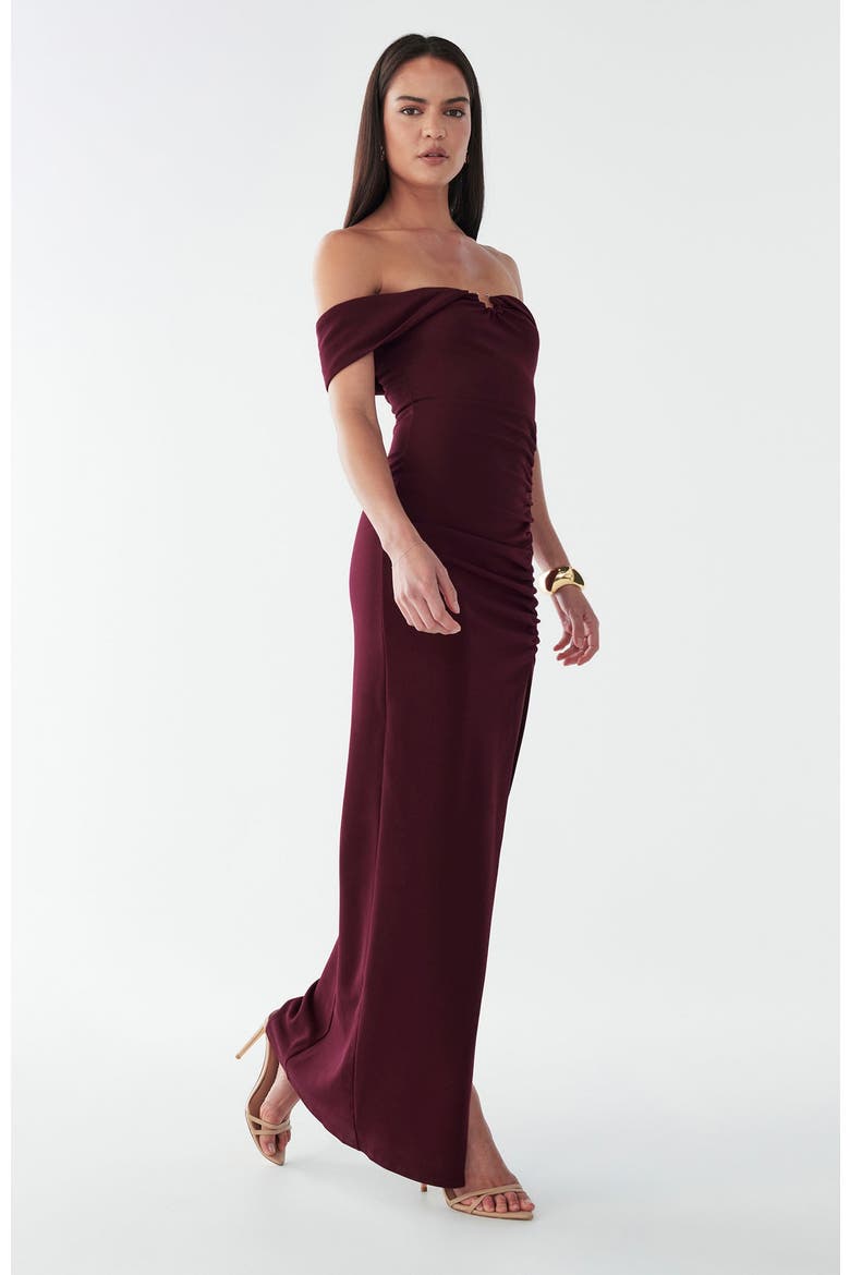 Serena Maxi Dress, Alternate, color, Burgundy