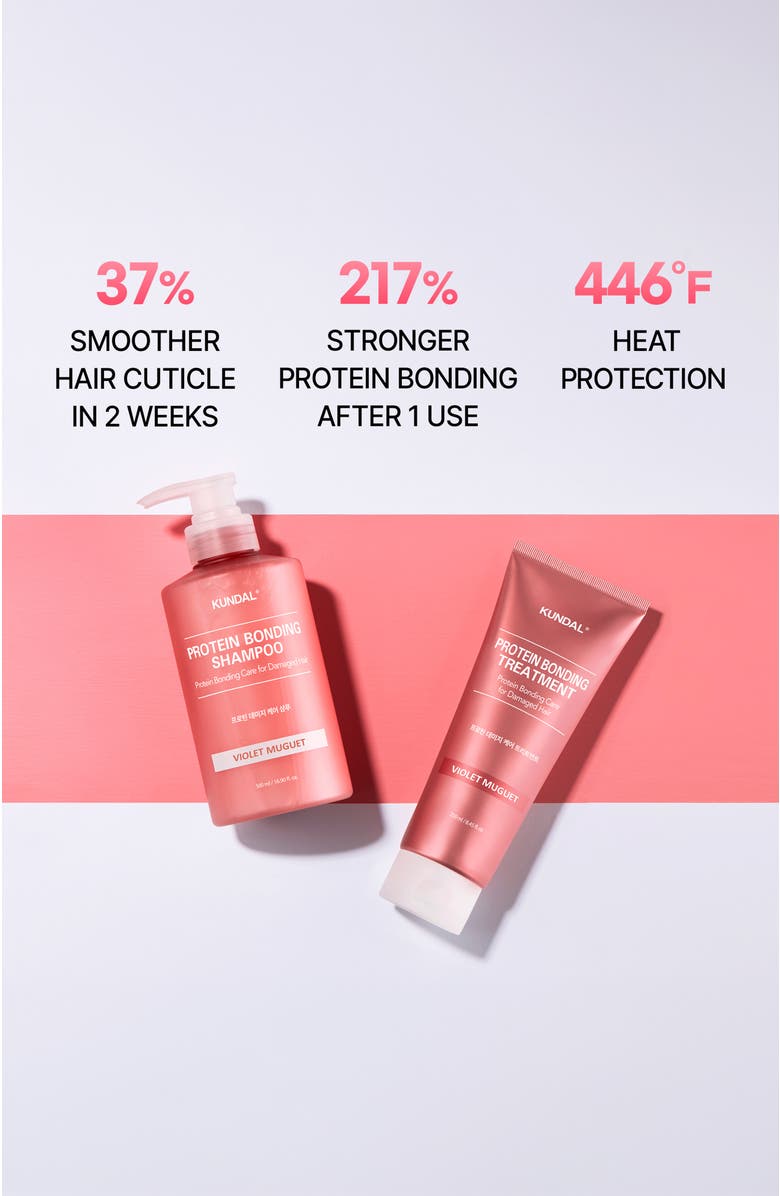 KUNDAL Protein Bonding Care Shampoo + Treatment Duo - Violet Muguet, Alternate, color, Pink