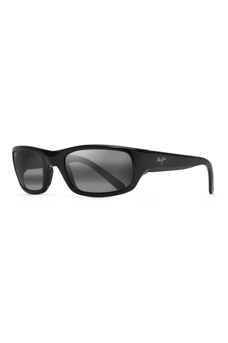Stingray 55mm Polarized Sunglasses, Alternate, color, GLOSS BLACK
