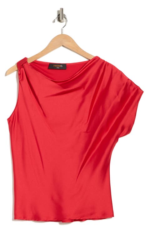 Asymmetric Satin Top