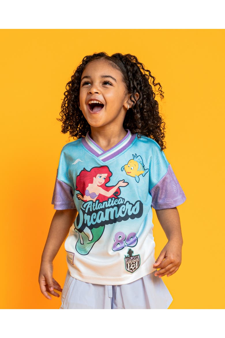 Princess Athletic Short Sleeve T-Shirt, Main, color, Ariel Flounder Blue