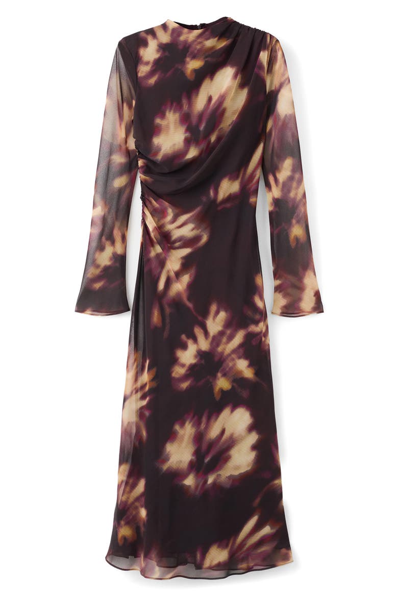 Long Sleeve Maxi Dress, Main, color, BURGUNDY