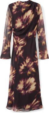 MANGO Long Sleeve Maxi Dress