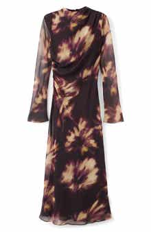 MANGO Long Sleeve Maxi Dress