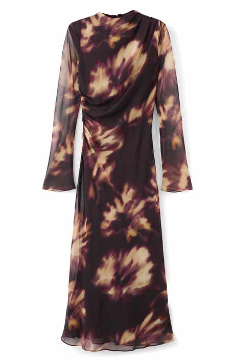 MANGO Long Sleeve Maxi Dress